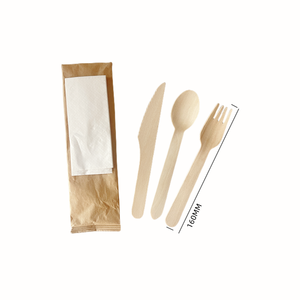 wood reusable cutlery set travel cutlery set wooden plastic cutlery set