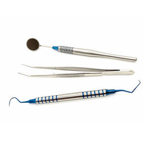 Kit Básico de Diagnóstico Dental de 3 Piezas: Espejo, Explorador, Pinzas, Fuente de Alimentación Manual, Instrumentos Quirúrgicos de Acero Inoxidable - Product Image 1