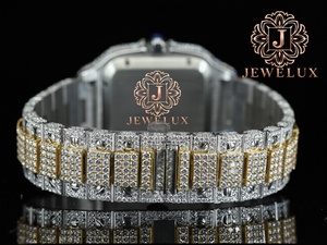 Montre de luxe haut de gamme en acier inoxydable avec diamants Moissanite, style Hip Hop, pour homme, idéale pour les soirées, clubs et festivals - Product Image 3
