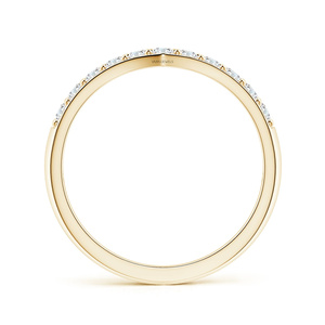 Bague de mariage large de luxe vintage à double rangée de diamants de laboratoire taillés, avec détails perlés, en or 10K/14K/18K ou argent 925/935 plaqué rhodium - Product Image 4
