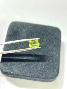 Pierres précieuses naturelles de péridot, émeraude octogonale, rectangulaire, facettées, non montées, pour la création de bijoux, olivine certifiée, 4x6, 5x7, 6x8, 7x9, 8x10 - Product Image 3