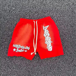 กางเกงขาสั้นออกกำลังกาย Relicstar ผ้าฟลีซหนานุ่ม 100% ผ้าฝ้าย พิมพ์ลายพัฟ สตรีทแวร์ วินเทจ สีซีดแบบซันเฟด แต่งลายปัก สำหรับผู้ชาย - Product Image 4