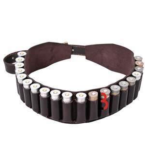 Ceinture en cuir de vachette pour cartouches de chasse avec boucles à munitions espacées uniformément - Product Image 3