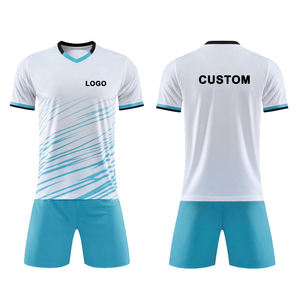 ชุดทีมฟุตบอลพรีเมียม เสื้อและกางเกงขาสั้น ชุดยูนิฟอร์มกีฬา ปรับแต่งได้ พิมพ์ลายตามสั่ง ผ้าแห้งเร็ว - Product Image 1