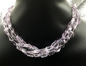 Collar de piedras preciosas facetadas de amatista natural para la elaboración de joyería fina - Product Image 3