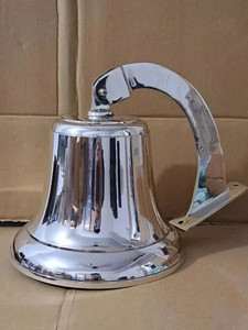 Grand cloche de bateau nautique en laiton massif de 18 pouces, décoration murale marine, cloche de bateau maritime avec corde de tirage pour la décoration de la maison, du bureau ou comme cadeau - Product Image 6