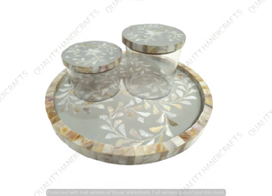 Bandeja de Servicio de Madera y Acrílico con Tapa de MOP, 32x32x5 CM, Color Rosa, Certificación EPCH, para Hoteles y Restaurantes, Artesanía de Calidad - Product Image 6