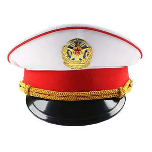 Gorra de rendimiento roja de moda británica, sombrero verde, gorras de primavera, gorras blancas de capitán para cosplay de adultos, gorra grande - Product Image 1