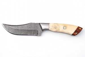 Herramienta Artesanal de Uso General de Acero de Damasco Forjado a Mano con Mango de Hueso de Camello y Madera - Product Image 6
