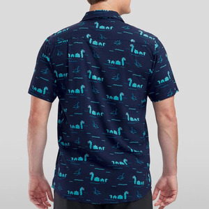 เสื้อเชิ้ตแขนสั้นพิมพ์ลายกันยับคุณภาพสูงสำหรับผู้ชาย ผู้ผลิตแบบ OEM ODM ตามสั่ง - Product Image 2