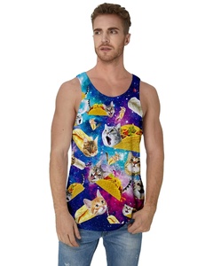 Mens 3D Print Tank Top 100 Percent Cotton Sleeveless Fitness Shirt Breathable Quick Dry Workout <b>Vest</b> Summer Gym Wear Plus Sizes - Product Image 1