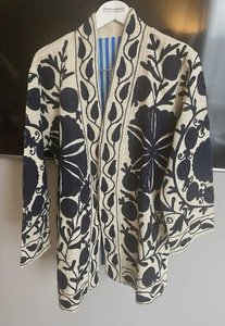 Chaqueta Bomber de Algodón Tejida a Mano con Bordado Floral, Estilo Boho, Prenda Exterior Festiva, Regalo para Ella - Product Image 5