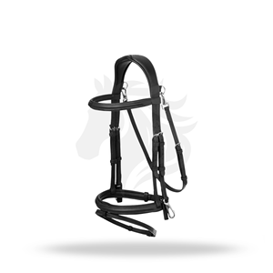Bridon d'équitation anglais noir taille standard pour l'entraînement quotidien - Product Image 1