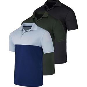 Vente en gros de chemises de golf pour hommes à manches courtes, pour l'entraînement sportif, respirantes, 100% polyester, fournisseur - Product Image 1