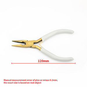 4.5-inch pink Needle Nose Round Nose Diagonal Pliers Three-piece Blister <b>case</b> Mini Jewelry Pliers <b>Tool</b> - Product Image 4