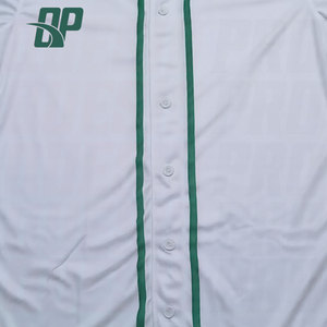 Custom White <b>Green</b> Gray Authentic Baseball Jersey High-Quality Sports Team Uniform Breathable Lightweight Design for Men - Product Image 4