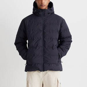 Veste matelassée en toile unisexe pour l'hiver, à capuche, imperméable, coupe classique, chaude, pour l'extérieur, veste bomber pour homme, grande taille - Product Image 5