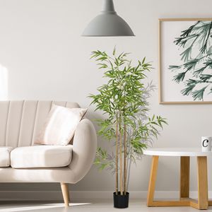 Albero di Bambù Artificiale da 1,8 m per Interni ed Esterni con Vaso per Decorazione Casa e Ufficio - Product Image 4