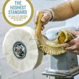 Cepillo de limpieza de cuerno Musical Kosher Ram Shofar hecho a mano, soporte de shofar en aerosol antiolor de ágata y bolsa de Shofar, regalo judío decorativo - Product Image 4