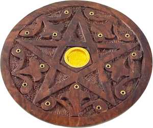 Porta Incienso de Loto Hecho a Mano en Madera de Mango, Soporte para Agarbatti para Meditación en el Hogar - Product Image 4