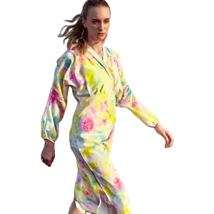 Vestido tipo Kimono para mujer, disfraz de Cosplay para fotografía, cárdigan europeo multicolor, ropa corta de fiesta, vestido de regalo para ella