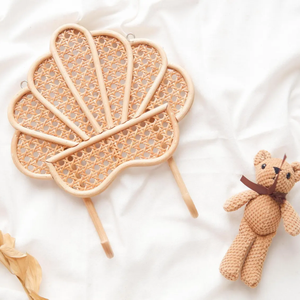 Décoration murale en rotin écologique pour chambre d'enfant, crochet mural en rotin naturel fait main, décoration de crèche, vente en gros OEM - Product Image 2