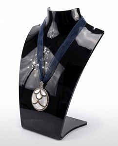 Elegant and Beautiful Custom White and Black Acrylic Pendant Model Rack Jewelry Display Props - Product Image 1