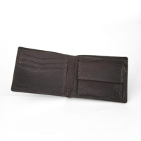 [Nuevo Lanzamiento] Cartera Corta Abierta para Hombre de Cuero Genuino de Primera Calidad Hecha a Mano con Diseño Minimalista Castello Pebble