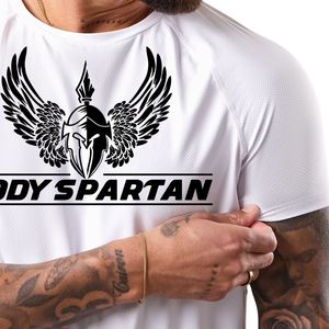 Mens <b>White</b> Performance Training T Shirt Crew Neck Short Sleeve Athletic Gym Workout Running Casual Sportswear Activewear <b>Tee</b> - Product Image 3