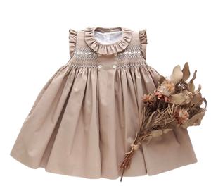 Sin mangas rosa fuerte hecho a mano fruncido OEM ODM niños vestido/Vestido español/princesa bebé niña vestido gran oferta 2024 - Product Image 3