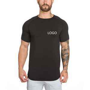 T-shirt personnalisé avec logo, manches courtes, coton et polyester, couleur unie, grande taille pour homme, tendance mode quotidienne - Product Image 3