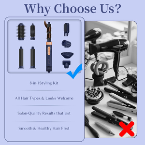 2026 Premium 110000RPM Haute Vitesse 8 en 1 Coiffeur Multifonction Professionnel Ionique Air Wrap Curler pour un Séchage Rapide Ultime et une Qualité Salon - Product Image 3