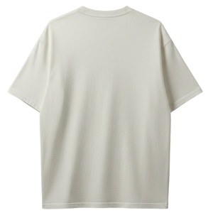 Camiseta de Manga Corta Oversize para Hombre, Cuello Redondo, Algodón Neutral, Estilo Casual Urbano de Verano, Ajuste Holgado, Venta al por Mayor, Suministro OEM - Product Image 2