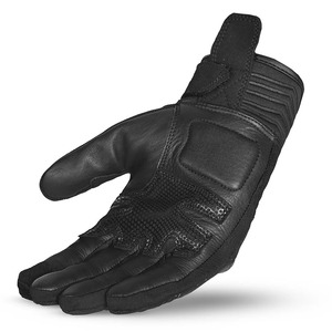 Saar Industries New Arrival Black Leather Breathable <b>Touch</b> Screen Non-Slip Full Finger Moto <b>Gloves</b> Tip Protections Faux Leather - Product Image 4