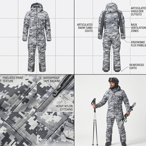 Traje de Esquí Personalizado MALUZA INDUSTRIES para Hombre, Impermeable 10,000mm, Cortavientos, Térmico, Mono para Snowboard con Capucha, para Invierno al Aire Libre - Product Image 6