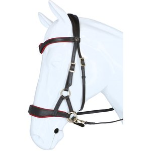 Brida Anatómica Premium Multifuncional para Salto Ecuestre, Negra y Roja, Acolchada, con Riendas - Product Image 5