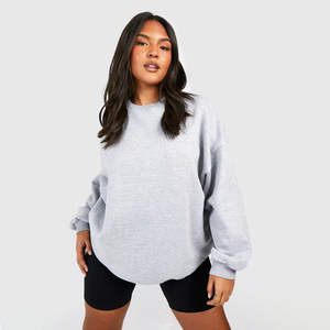 Sudadera de cuello alto térmica suave y cálida con estampado para mujer, holgada, informal, anti-bolitas, transpirable, de secado rápido, de lona - Product Image 2