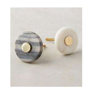 Caliente última piedra de mármol redondo antiguo imitación perilla cajones hecho a mano acabado blanco decoración del hogar armarios/puertas - Product Image 3