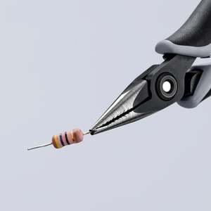 Pince de préhension de précision KNIPEX 34 22 130 ESD pour électronique, à bout demi-rond, à dents croisées, antistatique, pour assemblage, 5,25 pouces - Product Image 4