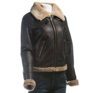 Veste en cuir véritable élégante pour femme, coupe parfaite, vente chaude, haute qualité, prix abordable, veste en cuir d'hiver pour femme - Product Image 1