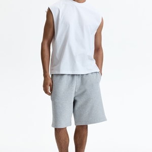 Camiseta sin Mangas Casual con Cuello Redondo, Tejida, Transpirable, 100% Algodón Ecológico, Estilo Moderno y a la Moda para Hombre, para Gimnasio, Entrenamiento y Deportes - Product Image 1