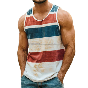 เสื้อกล้ามผู้ชายลายรุ้งคุณภาพสูงสำหรับออกกำลังกายและใส่ในยิม - Product Image 4