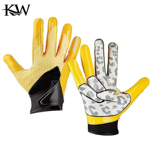 Gants de football américain personnalisables, qualité supérieure, unisexe, grandes tailles, paume antidérapante, doigts entiers, poignet réglable, imperméables, anti-UV - Product Image 1