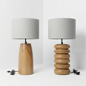 Solid Teak Wood Bedside Lamp Commercial Hotel Table Lamp with Shade for Luxury Resort Hospitality Project <b>Lighting</b> Furniture - Product Image 4