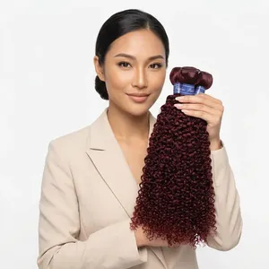 ผมต่อแบบเส้นยาวสีแดงประกายทอง  แบบผมมนุษย์แท้  หนาแน่นเป็นธรรมชาติ  ฐานไหม  ปรับขนาดได้ - Product Image 2