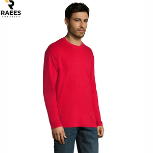 Custom Printed Cotton <b>Long</b> Sleeve <b>T</b>-<b>Shirt</b> for Men Regular <b>Fit</b> Breathable Canvas Fabric High Quality OEM Service Casual Style - Product Image 4