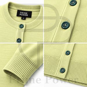 Cardigan en tricot personnalisé pour femme, vente en gros, boutonné sur le devant, manches longues, col rond, tricot doux et tendance, qualité export - Product Image 3
