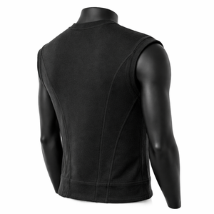 Camiseta sin mangas para hombre, diseño minimalista con costuras negras, estilo urbano, camiseta muscular, algodón premium, chaleco para gimnasio y fitness, logotipo personalizado - Product Image 4