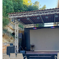 Sistema de truss de aluminio simple, ligero y fácil de instalar, truss para iluminación de discotecas con cabezales móviles y truss para exhibiciones en eventos.