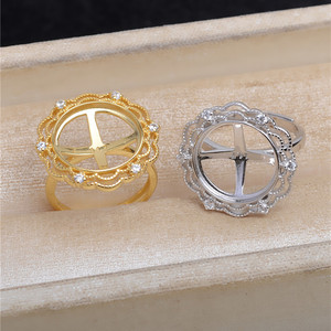 Base para Colgante de Plata S925, 14.5-14.7 mm, con Encaje Marbert, para DIY, Anillo, Base Vacía 5617, Accesorios y Componentes de Joyería - Product Image 3